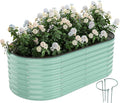 Garden Box Raised Flower Bed Galvanized Metal Planter Round Raised Garden Bed by ZFHgarden
