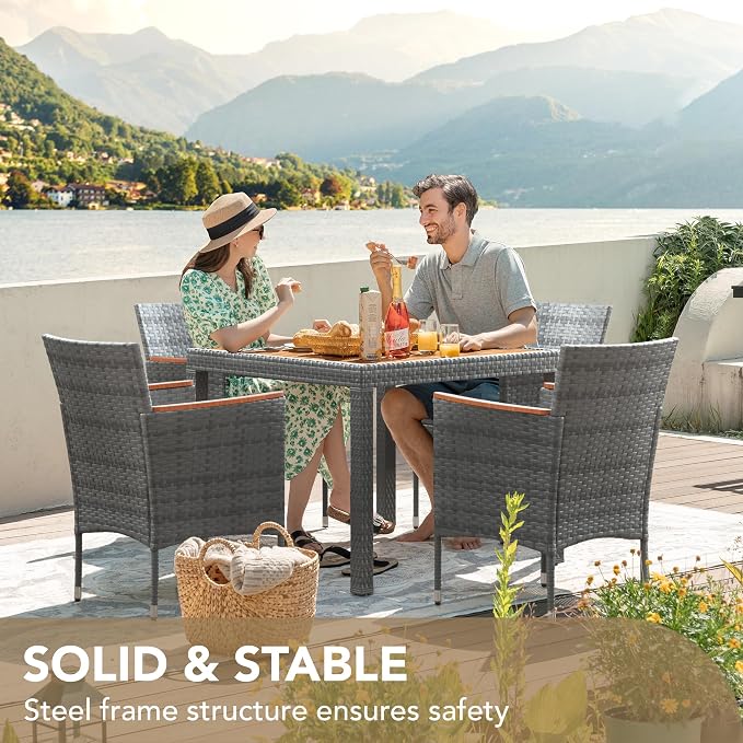 Devoko 5 PCS Furniture, Patio Conversation Set - Image 6