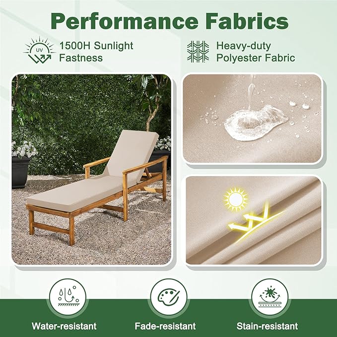 Chaise Lounge Cushions Outdoor, Outdoor Chaise Cushion - Image 5