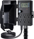 SURAIELEC Outdoor Power Stake, 7-Day Programmable Digital Timer, Power Strip by SURAIELEC