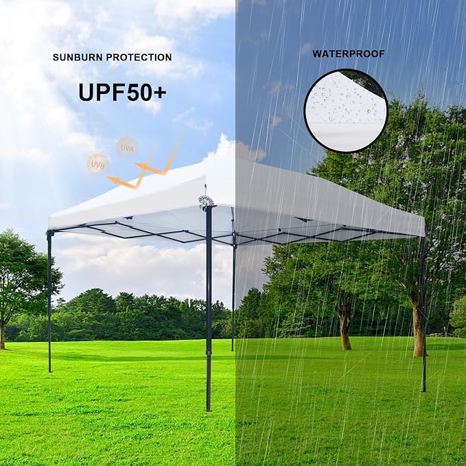 Joramoy 10×10 Canopy Replacement Top Only, Waterproof Pop Up Canopy Tent Top - Image 3