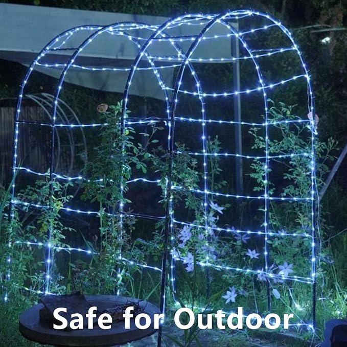 QITONG Solar Rope Lights, 2 Pack Each 33ft 100LED String Light Outdoor - Image 3