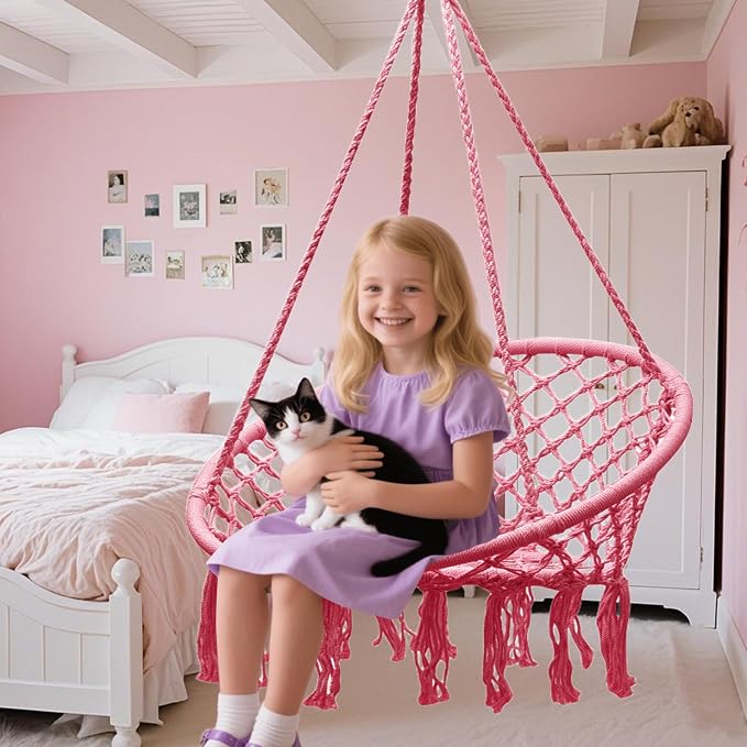 Goutime Hammock Chair, Macrame Hanging Swing Chairs - Image 3