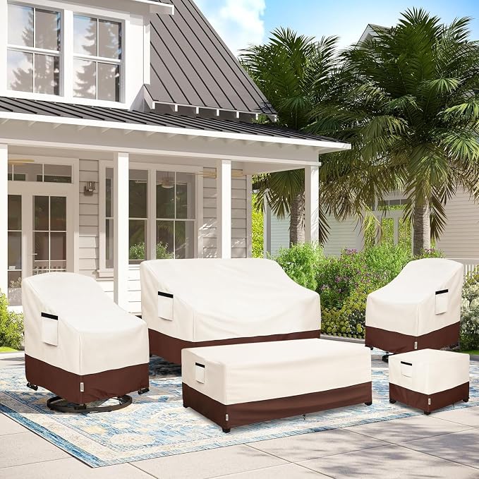 Patio Ottoman Cover Waterproof Square Outdoor Small Side Table Covers, Outdoor - Image 8