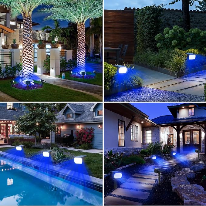 nipify 4 Pack Solar Spot Lights Outdoor, Solar Powered Waterproof Spotlight - Image 4