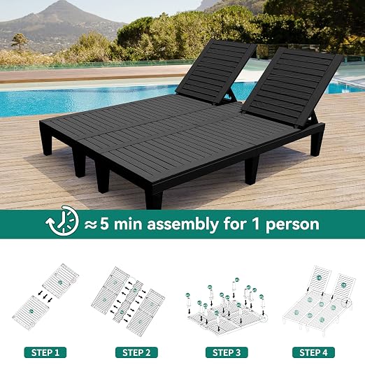 YITAHOME 2-in-1 Outdoor Chaise Lounge Chairs - Image 7