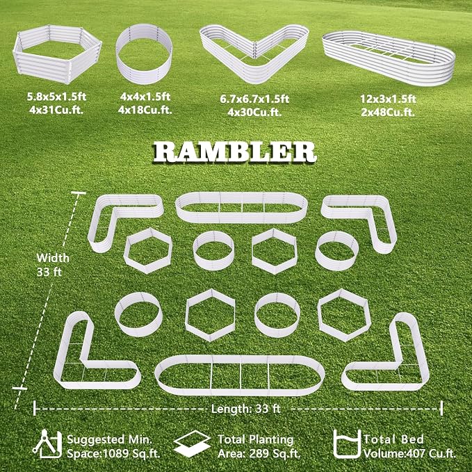 A ANLEOLIFE 14-Pack Deep Root Galvanized Raised Garden Beds Outdoor - Image 2