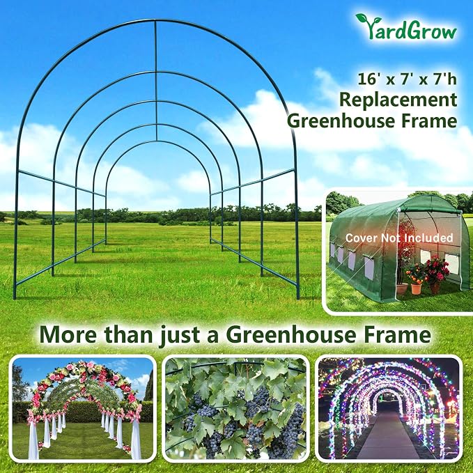 YardGrow Large Garden Support Arch Frame Climbing Plant Arch Arbor - Image 7
