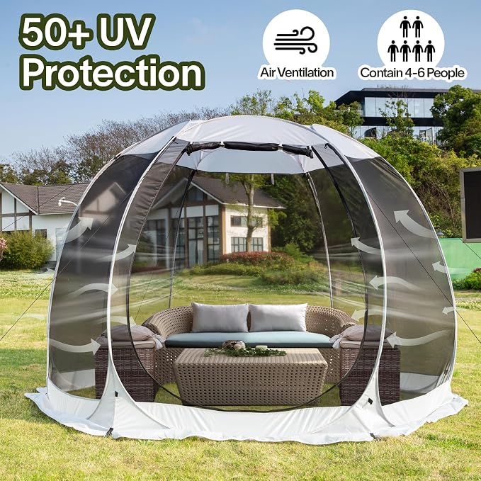 Alvantor® Screen House Gazebo, Pop Up Igloo Screened Canopy Tent - Image 2