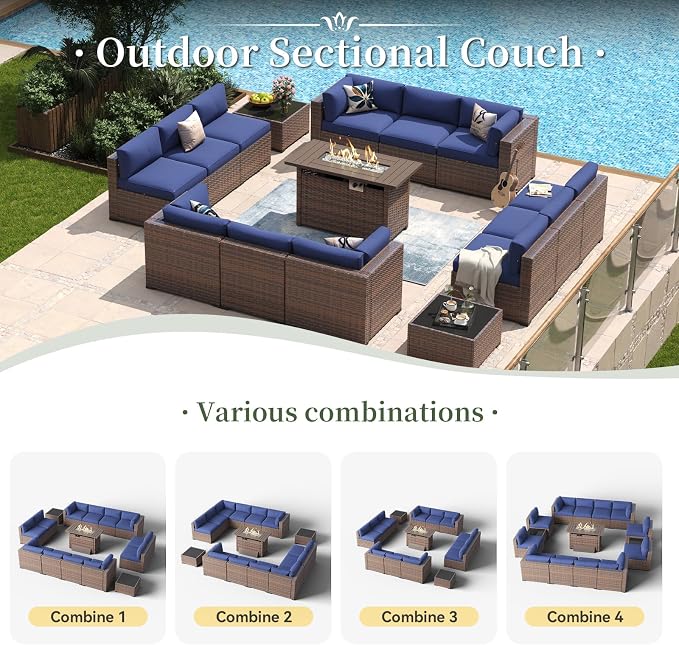 Aoxun 15 Piece Patio Furniture Set - Image 6