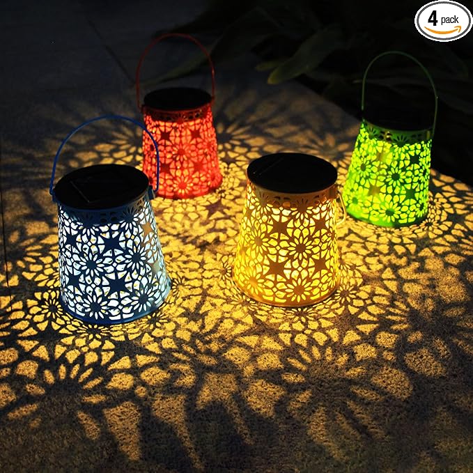 4pack Solar Lanterns Outdoor Waterproof Hanging Lights Gifts by EigreenSolaroutdoorlights