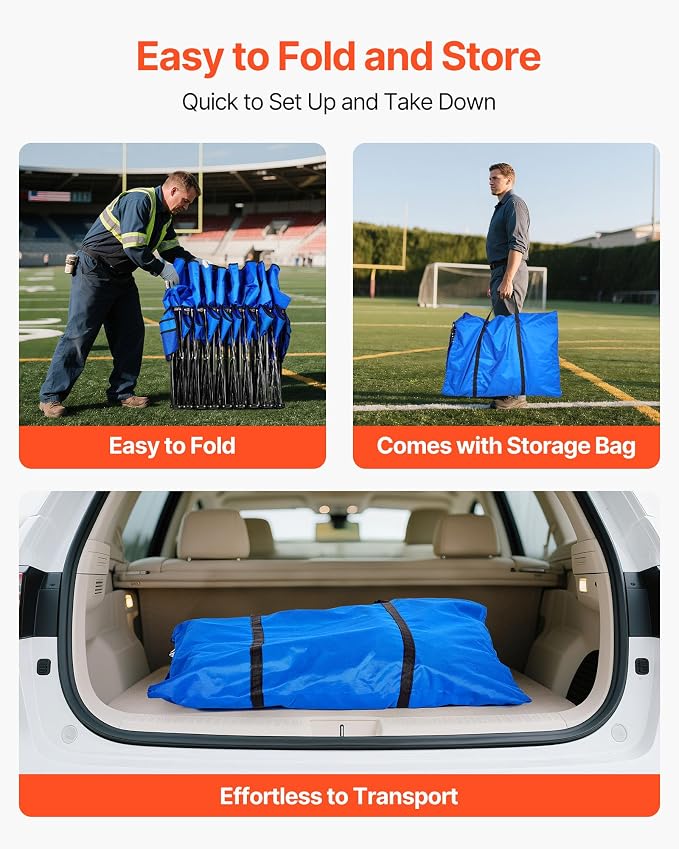 VEVOR Portable Folding Bench, 8 Seat Foldable Soccer Bench - Image 6