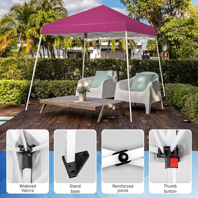 Outvita 6'x6' Pop Up Canopy Tent Commercial Instant Gazebo Tent, Waterproof & - Image 4