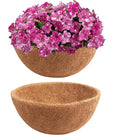 Y&M Pack of 2 12" Pre-Formed Round Coco Fiber Hanging Basket Liner, Coco by YM