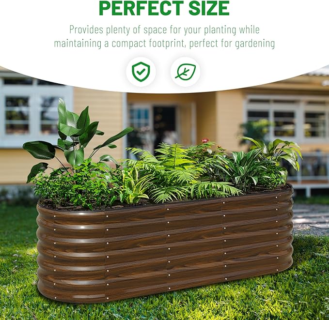 SnugNiture Galvanized Steel Raised Garden Bed Kit, Flowers and Fruits - Image 6