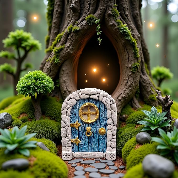 Blue Streak Archway Mini Fairy Garden Door - Image 7
