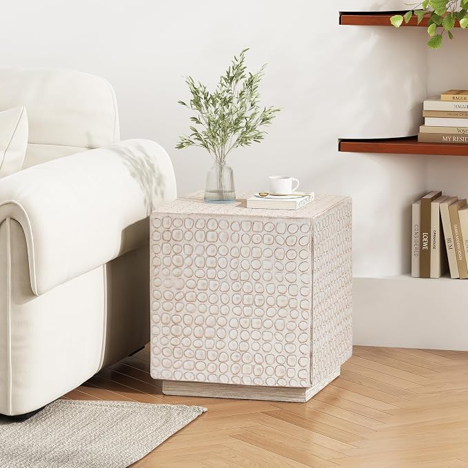 Christopher Knight Home Jeanie Outdoor Side Table Lightweight Concrete - Image 4