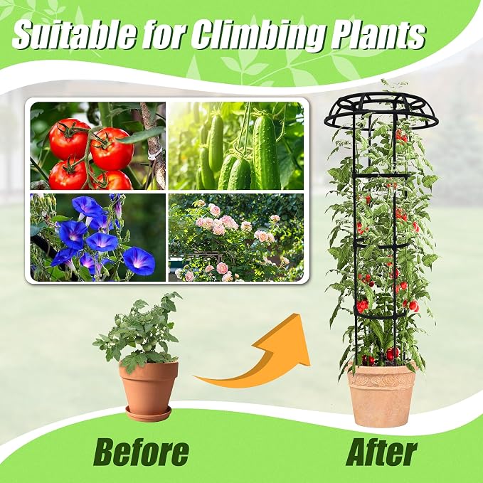 Garden Trellis for Climbing Plants Outdoor, 53 Inch Mushroom Top Trellis for - Image 6