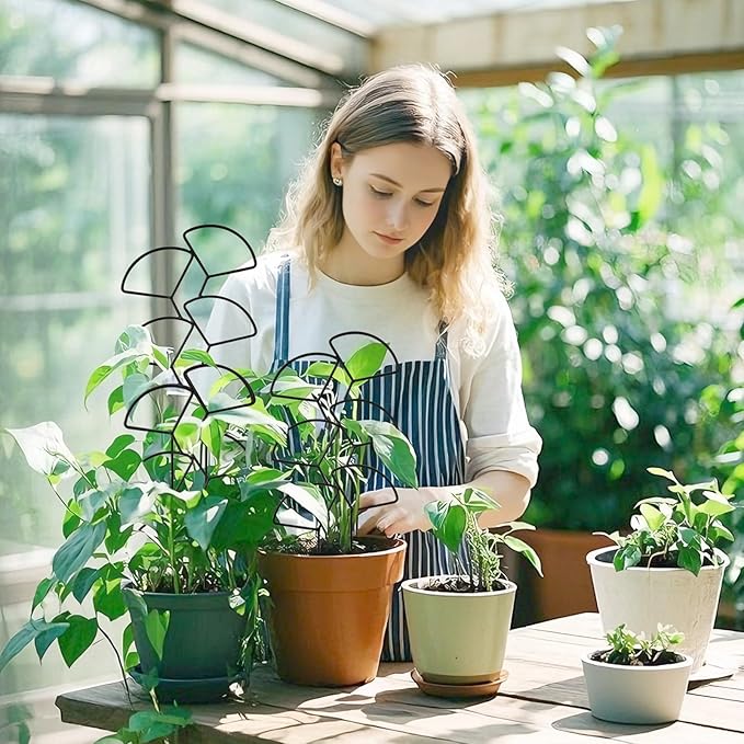Indoor Plant Trellis for Climbing Plants, 3 Pack Stackable Garden Trellis for - Image 7