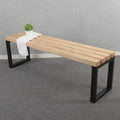 MBQQ Outdoor Soild Wood Bench, 55 inch Patio Picnic Bench, Oil Finished by MBQQ