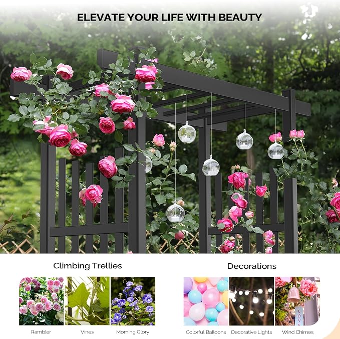VINGLI Garden Arbor, PVC Wedding Arch - Image 6