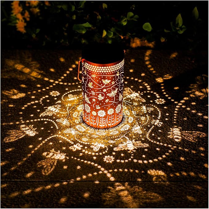 Bee Solar Lanterns Outdoor Waterproof Hanging Solar Lights Bee Gifts by TIGGSY