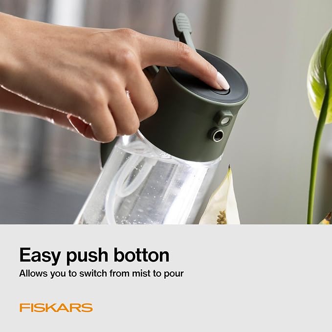 Fiskars 2-in-1 Mist & Pour Watering Carafe, Glass Plant Mister - Image 8