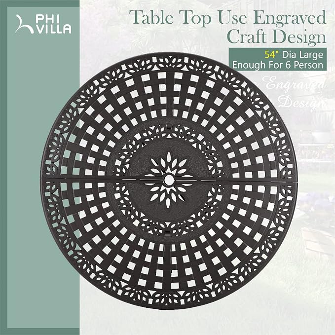 PHI VILLA Round Patio Dining Tables - Image 4