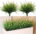 alyptus Outdoor Artificial Flowers 12 Bundles Plastic Plants Faux White Flower by ALYPTUS
