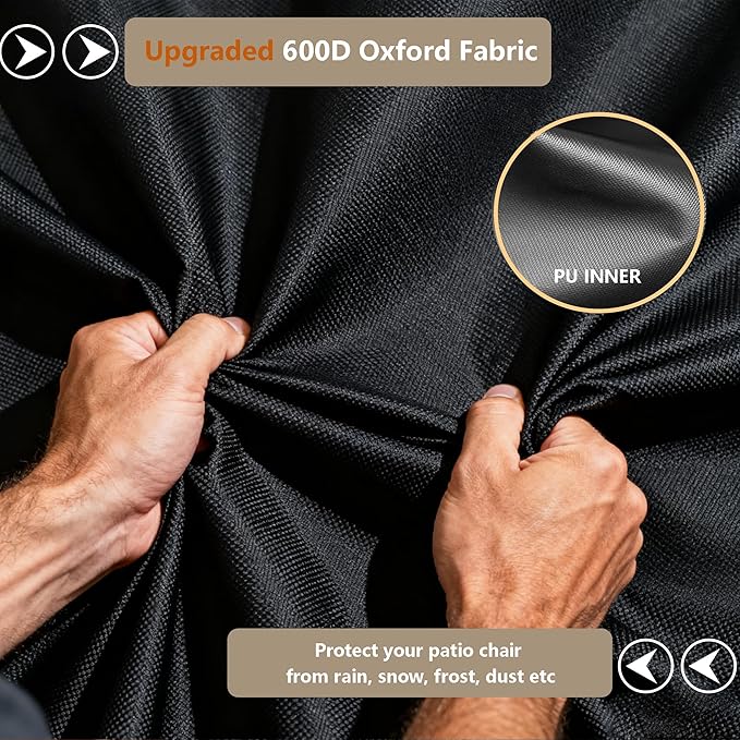 Oslimea Patio High Top Dining Set Cover, Outdoor Table and Chairs Cover - Image 6