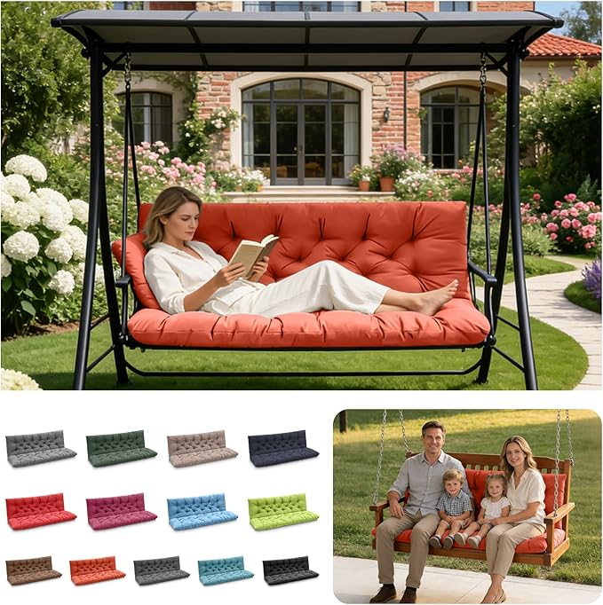 Outdoor Swing Cushions, Porch Swing Replacement Seat Cushions by LCYY.TG