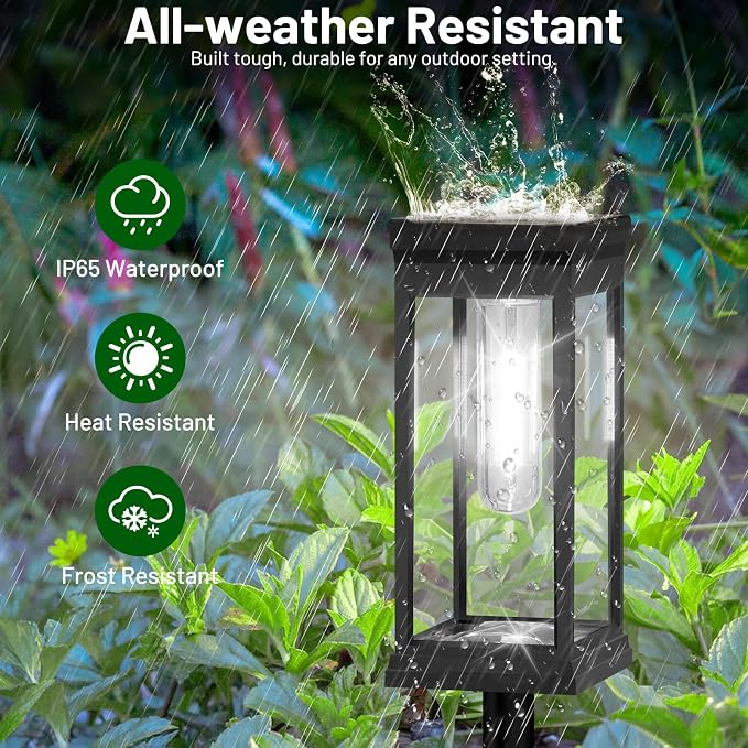 BesLowe Upgraded Solar Pathway Lights Outdoor, Super Bright Outside Lights - Image 4