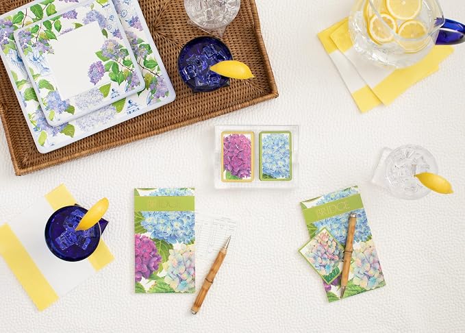 Caspari Hydrangea Garden Bridge Score Keeping Pads, 5 Included - Image 4