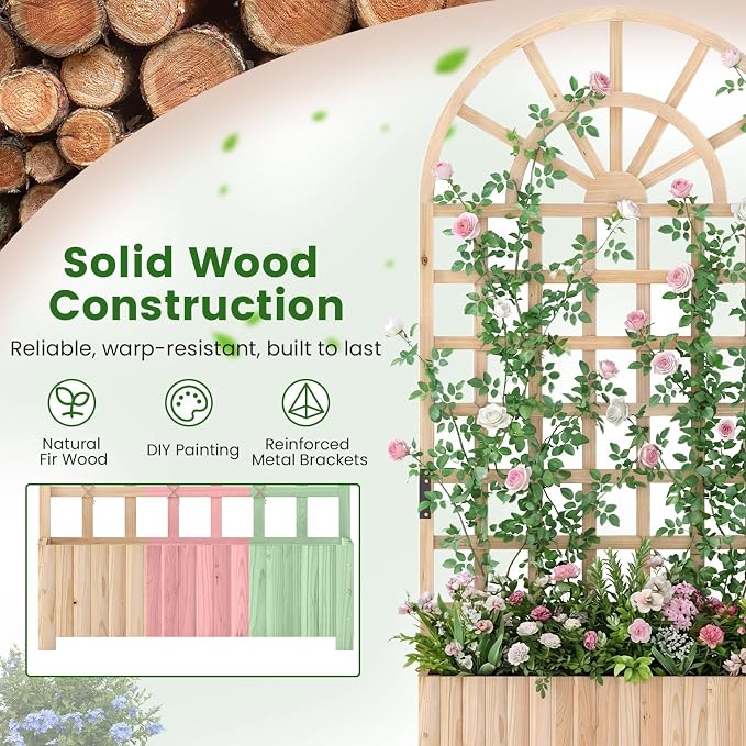 Giantex Wooden Raised Garden Bed - Image 3