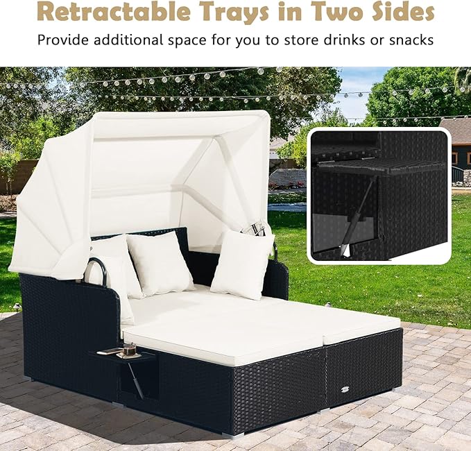 Tangkula Patio Rattan Daybed - Image 6