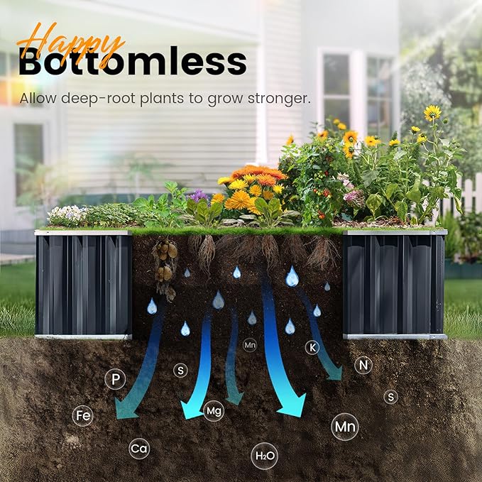 KING BIRD Galvanized Raised Garden Bed - Image 8