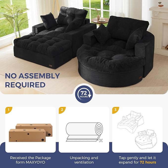 MAXYOYO Modular Sectional Chaise Lounge Sofa, 2 Sets Upholstered Lounge Chair - Image 9