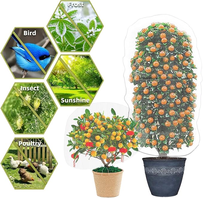 Bird Netting for Garden Protection, CANAGROW 4 Pack Garden Plant Mesh Netting - Image 6
