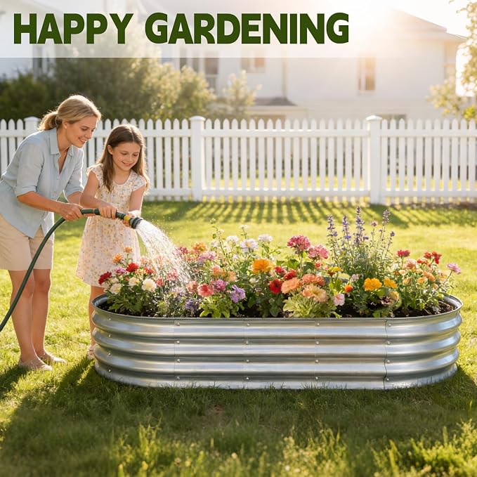 Galvanized Raised Garden Bed Outdoor, Large Raised Bed - Image 4