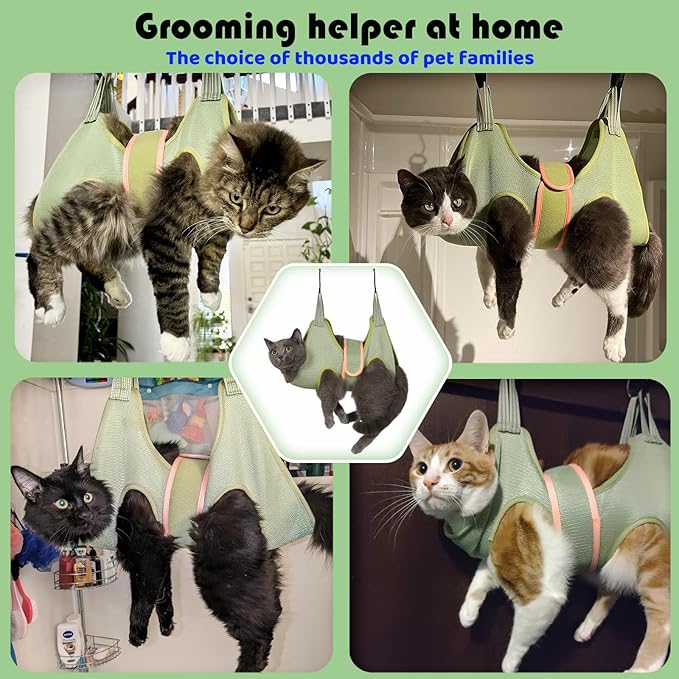 Guzekier Cat Grooming Hammock Harness - Image 5