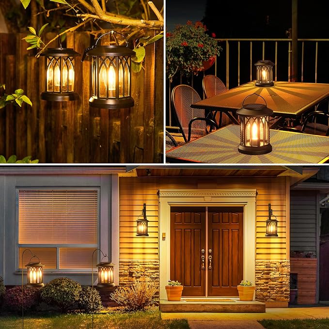 WdtPro Solar Lanterns Outdoor Waterproof, Upgraded Bright Hanging Solar Lights - Image 7