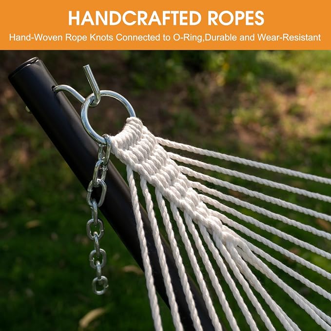 Lazy Daze Hammocks 11 FT Double Outside Hammock Quick Dry Olefin Fabric Hammock - Image 5