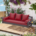3 Seat Porch Swing, Wicker Patio Swing by YALISSEY