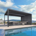 PURPLE LEAF Louvered Pergola 94AS 12' x 16' Outdoor Aluminum Pergola by PURPLELEAF