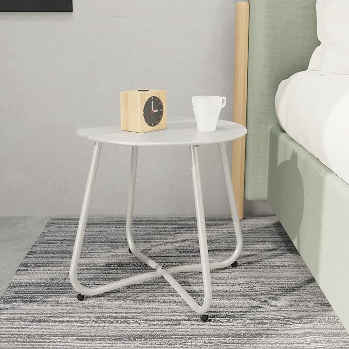 Grand patio Outdoor Side Table 18-inch Round End Table Accent Table - Image 2
