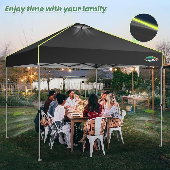 COBIZI 10x10 Pop Up Canopy One Push Party Tent - Image 6