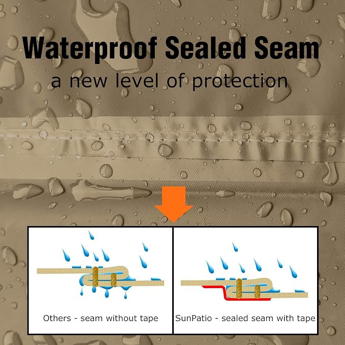 SunPatio Waterproof Patio Sofa Covers, Heavy Duty Outdoor Furniture Covers - Image 4
