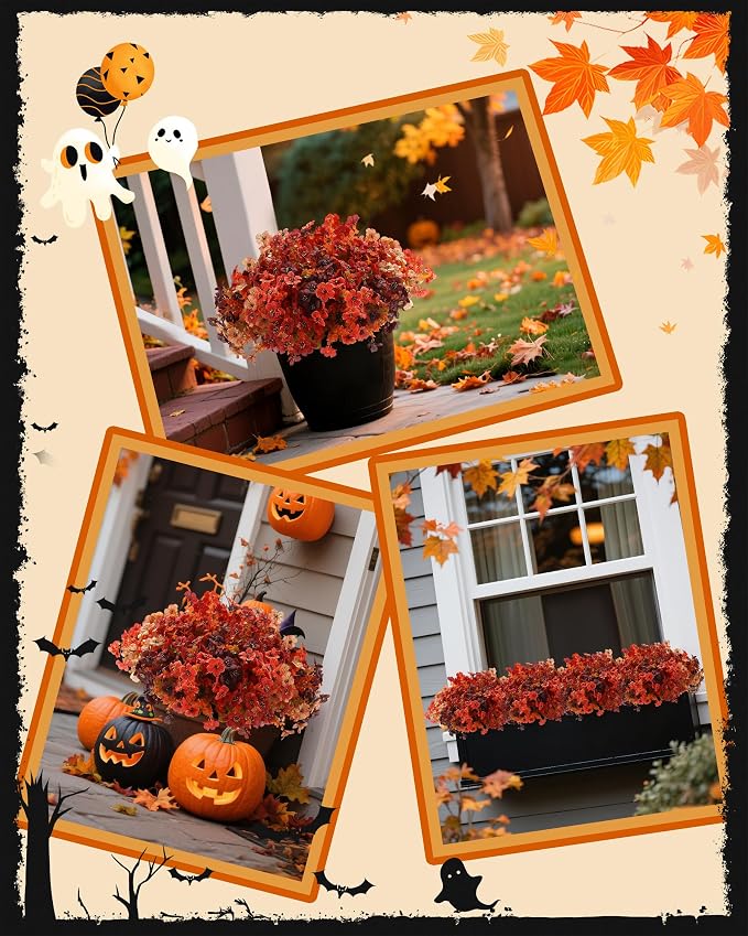 Artificial Mums Outdoor Fake Fall Flowers Decorations - Image 6