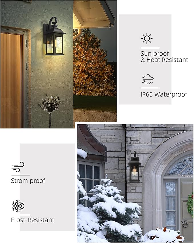 FEMILA 21" Outdoor Wall Light Fixture, 2 Pack Modern Outdoor Wall Sconce - Image 3