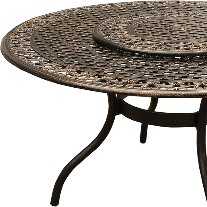 Oakland Living Ornate Traditional Outdoor Mesh Lattice Aluminum 59 inch Bronze - Image 5